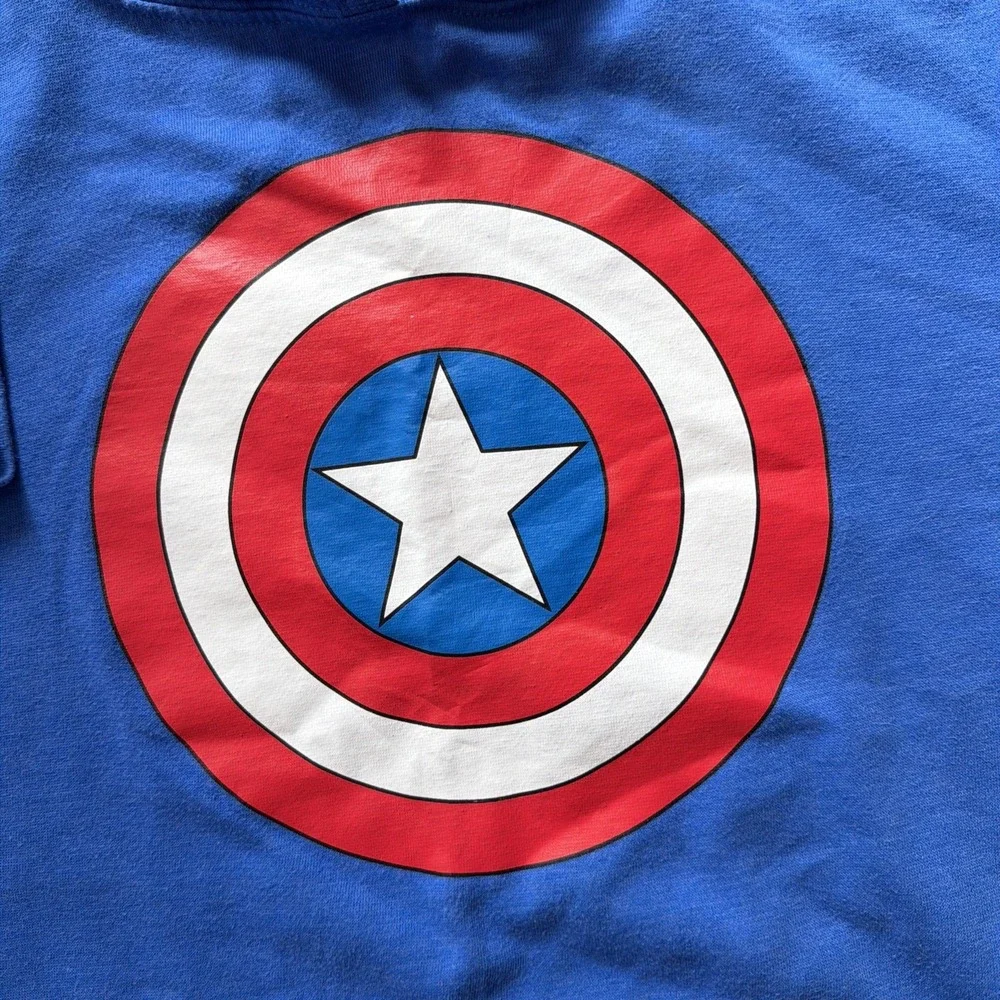 Marvel Comics Captain America Mad Engine Men's Blue Sweatshirt Sweatpants Set M